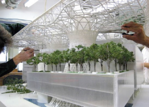 A model of Masdar Headquarters printed by Smith+Gill Architects using Stratasys 3D printing technology.