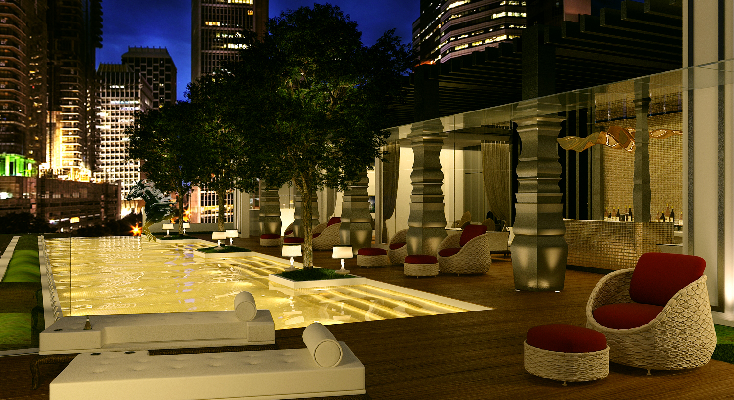 Rooftop bar at Pool Area