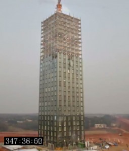 Broad Sustainable Building’s tower under construction. Image courtesy of BROAD Group.