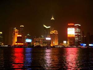 A view of the Pudong skyline.