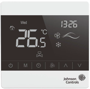 Touch screen thermostat allows user to easily control the HVAC system to maintain desired room temperature