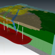 A 3d model of a cross section of a riverDescription automatically generated