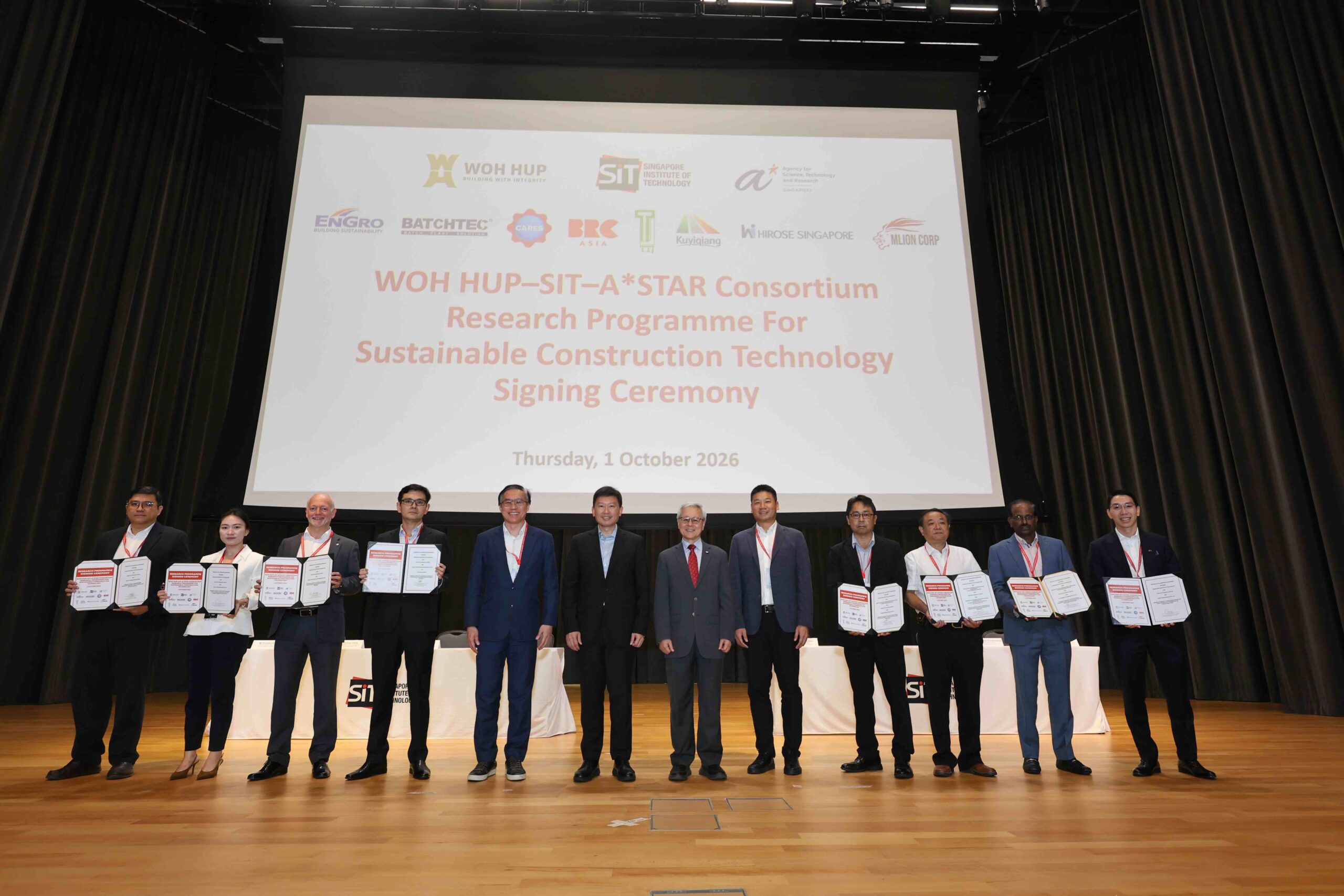 Official Signing Ceremony for Woh Hup–SIT–A_STAR Consortium for Sustainable Construction Technology